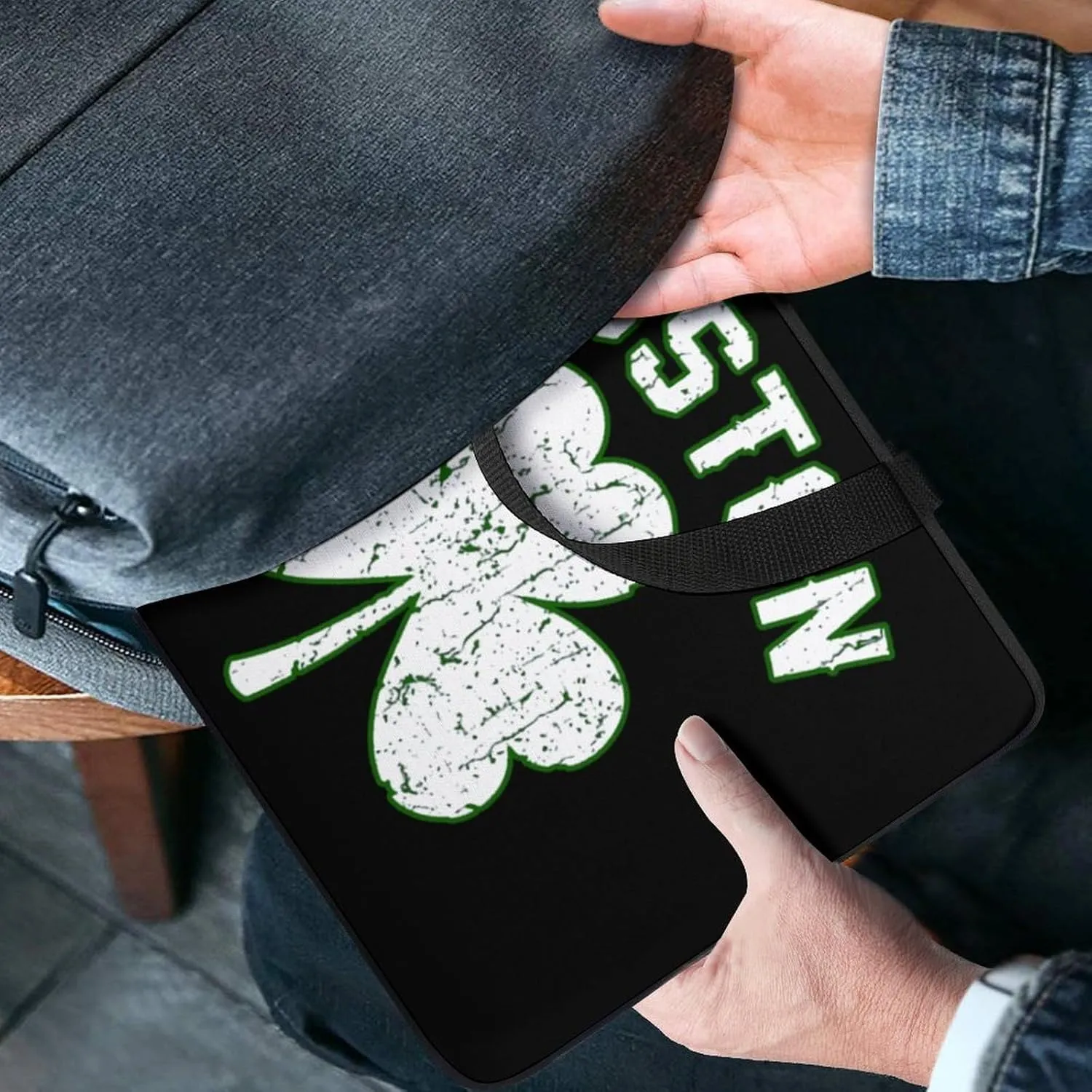 Boston Shamrocks Carrying Laptop Bag Slim Briefcase Computer Case Business Handbag Backpack