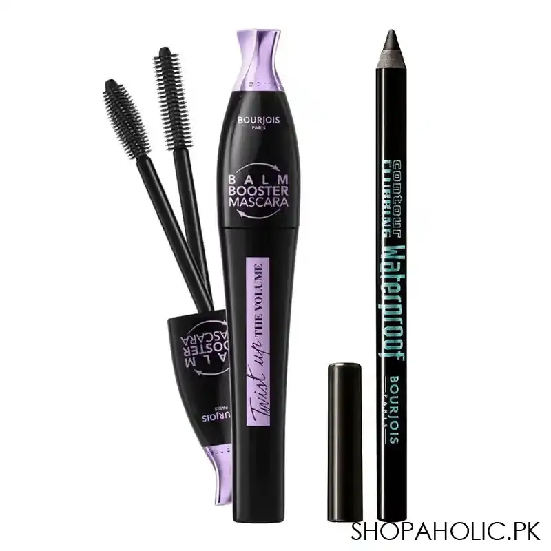 Bourjois Favorites Kit, Twist Up Mascara   Waterproof Eyeliner   Long Lasting Matte Lipstick, 3-Pieces