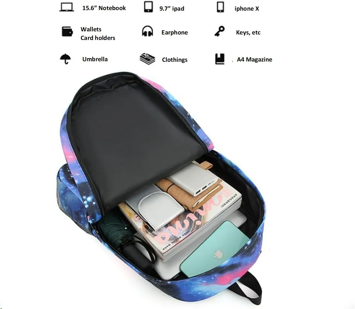 Boys Tungtungtung Backpack Lunch Bag Pencil Case 3PCS Set Kids Tung 3D Figure Printed Backpack (C16,3pcs)