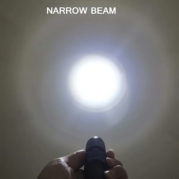 Bright Mini LED Flashlight Single Mode Flashlight Zoomable with Clip Small Flashlight for Camping Hiking Emergency, 5 Pack