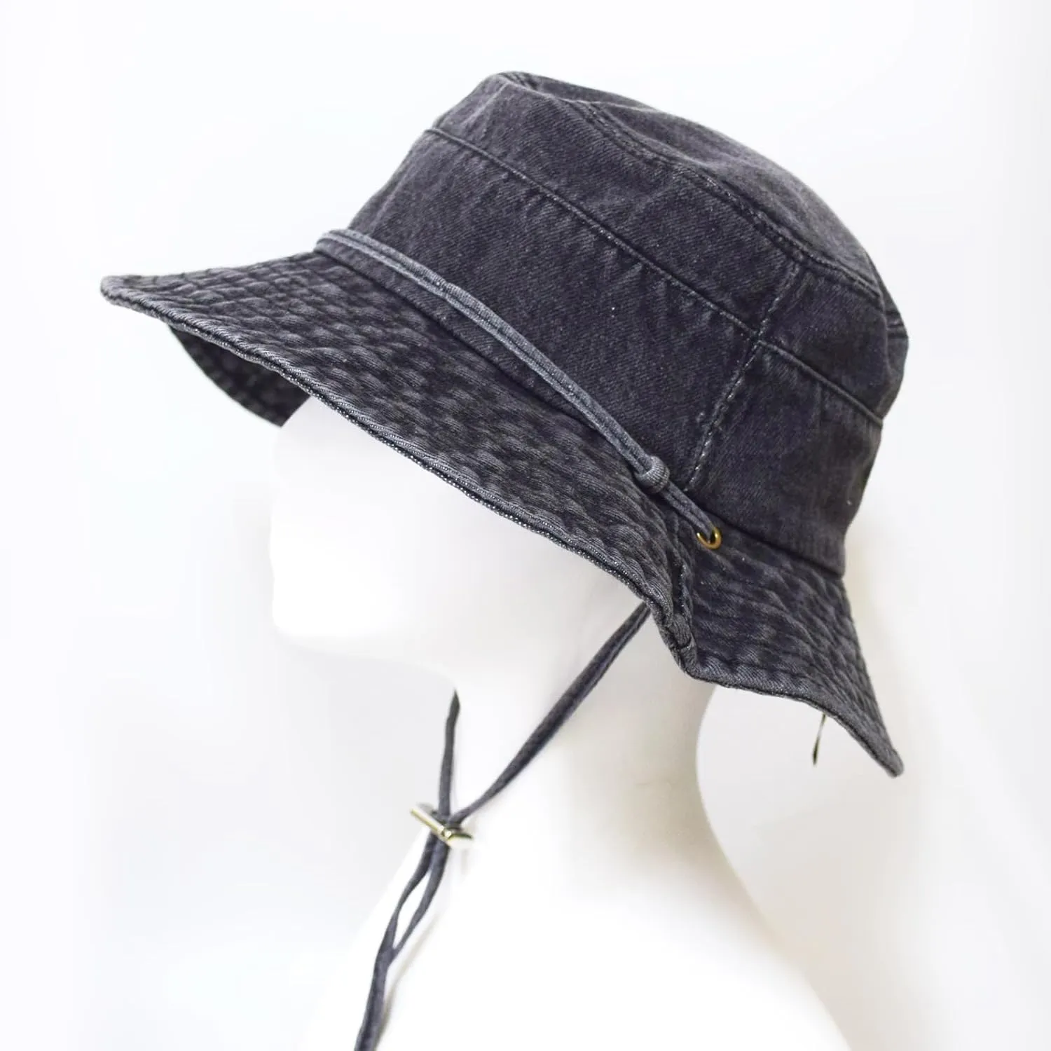 Bucket Hat for Women Men Wide Brim Sun Hat Packable Cotton Denim Summer Beach Travel Outdoor Fishing Cap
