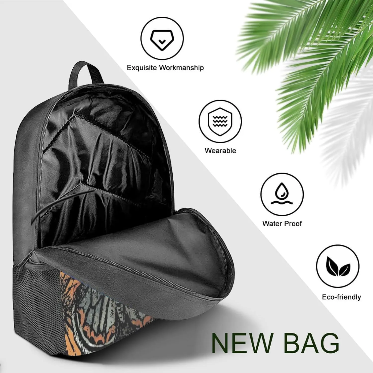 Butterfly Backpack, Butterfly Backpack For Girls 3 PCS for Teens, Boys and Girls Butterfly Bookbag, Butterfly Insulated Lunch Bag and Butterfly Pencil Case Perfect for School and Everyday Use.