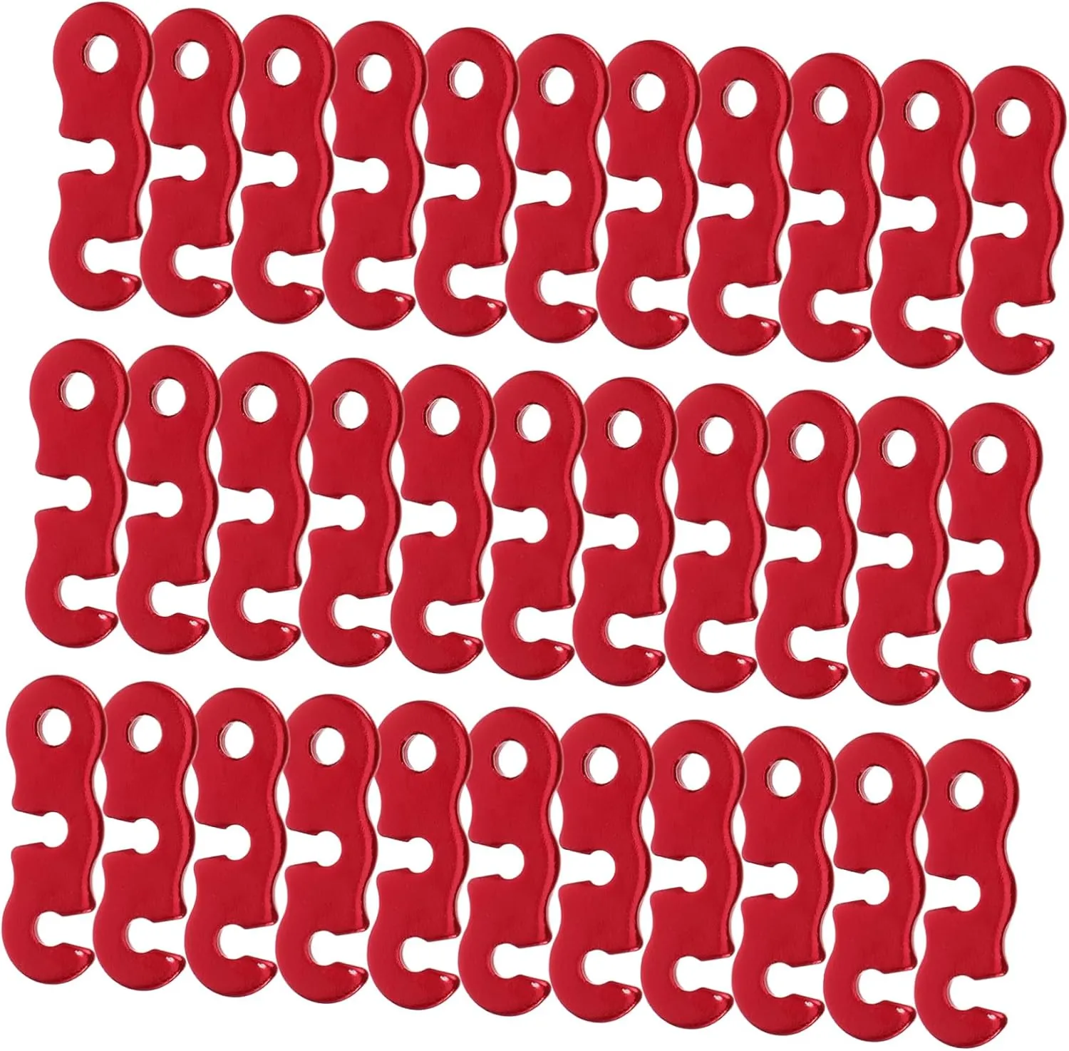 Camping Rope Adjuster Tensioner 40pcs Tent Ropes Tensioner Aluminum Alloy Guyline Cord Buckle for Quick Setup