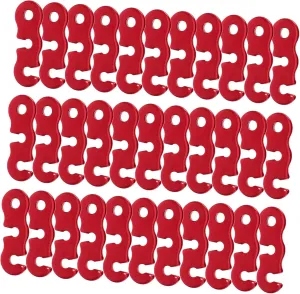 Camping Rope Adjuster Tensioner 40pcs Tent Ropes Tensioner Aluminum Alloy Guyline Cord Buckle for Quick Setup