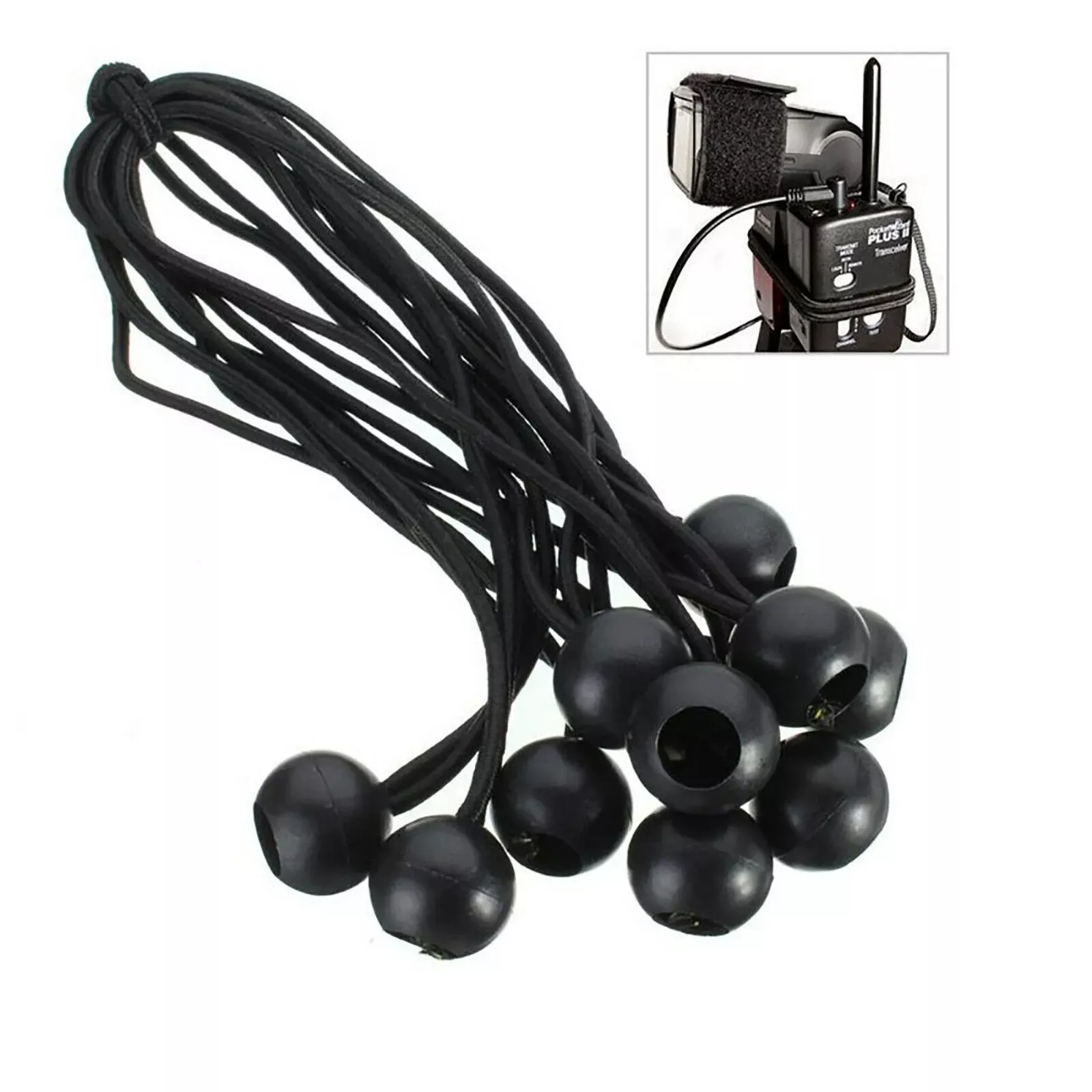 Camping Tent Luggage Cord Tie Down Strap 25x Elastic Ball Rope Bungee Cord Tarp