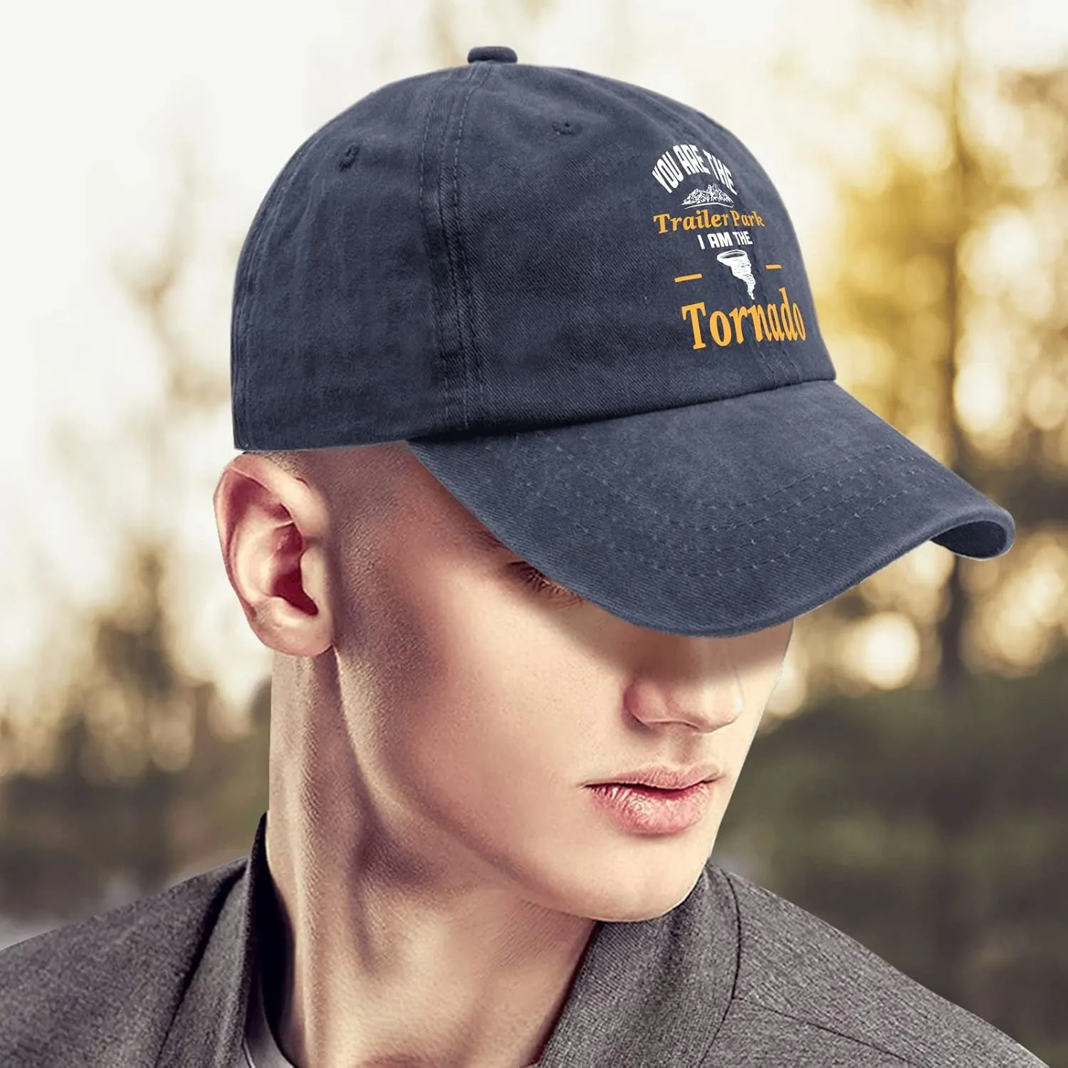 Cap You are Trailer Park I Am The Tornado Dad Hat for Men Graphic Denim Hats Adjustable