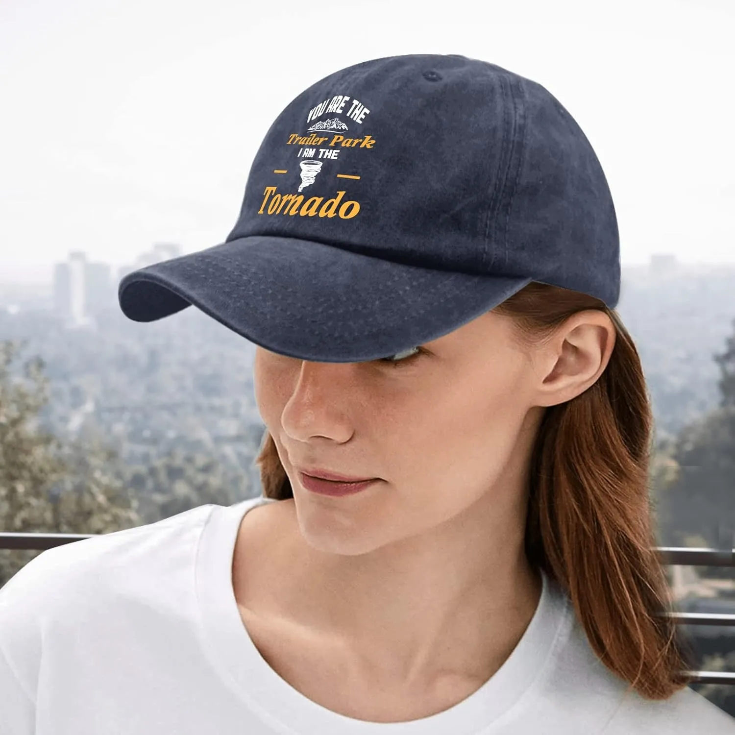 Cap You are Trailer Park I Am The Tornado Dad Hat for Men Graphic Denim Hats Adjustable