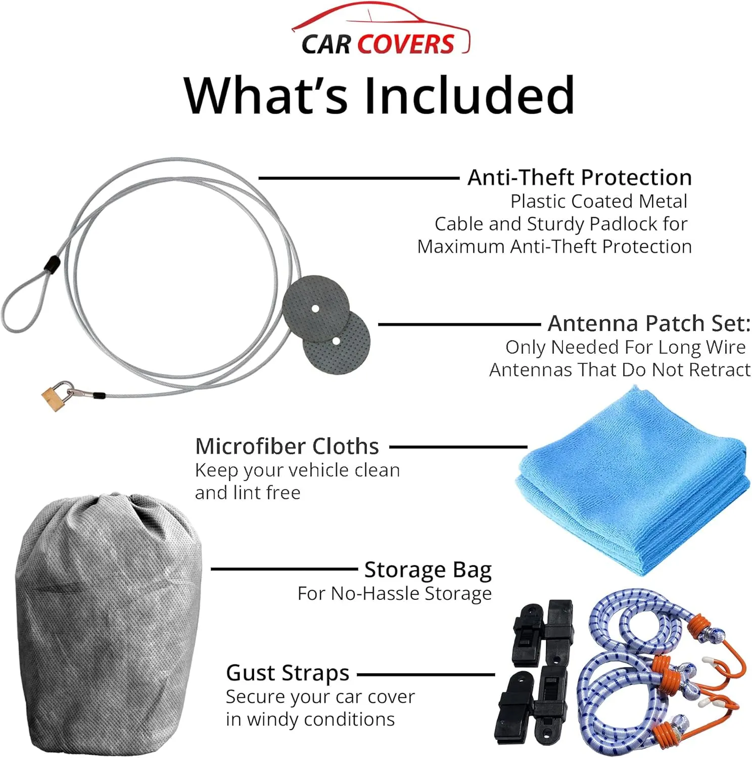 Car Covers Weatherproof Max Car Cover & Warranty Compatible with Ford 1964-1968 Mustang – Outdoor Cover Theft Cable Lock Car Accessories Better Than Waterproof