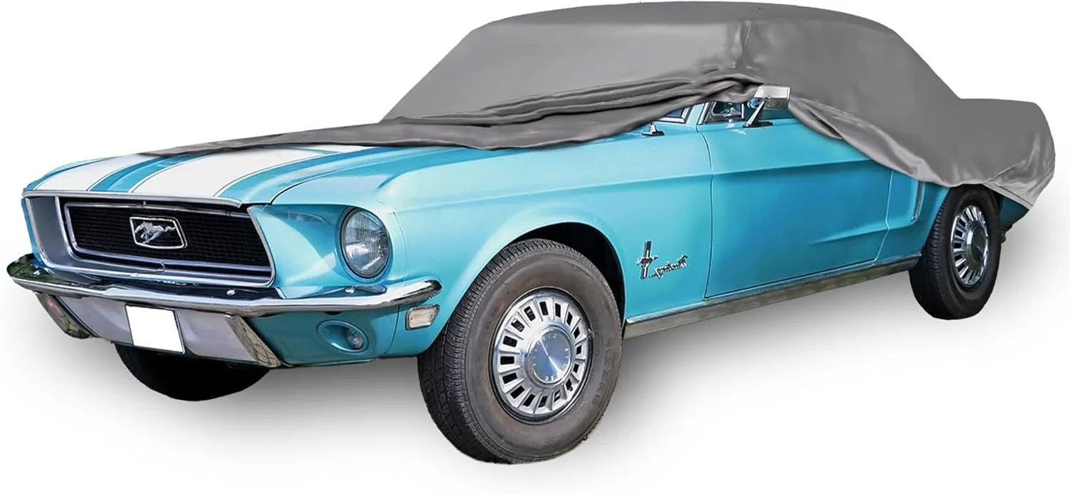 Car Covers Weatherproof Max Car Cover & Warranty Compatible with Ford 1964-1968 Mustang – Outdoor Cover Theft Cable Lock Car Accessories Better Than Waterproof