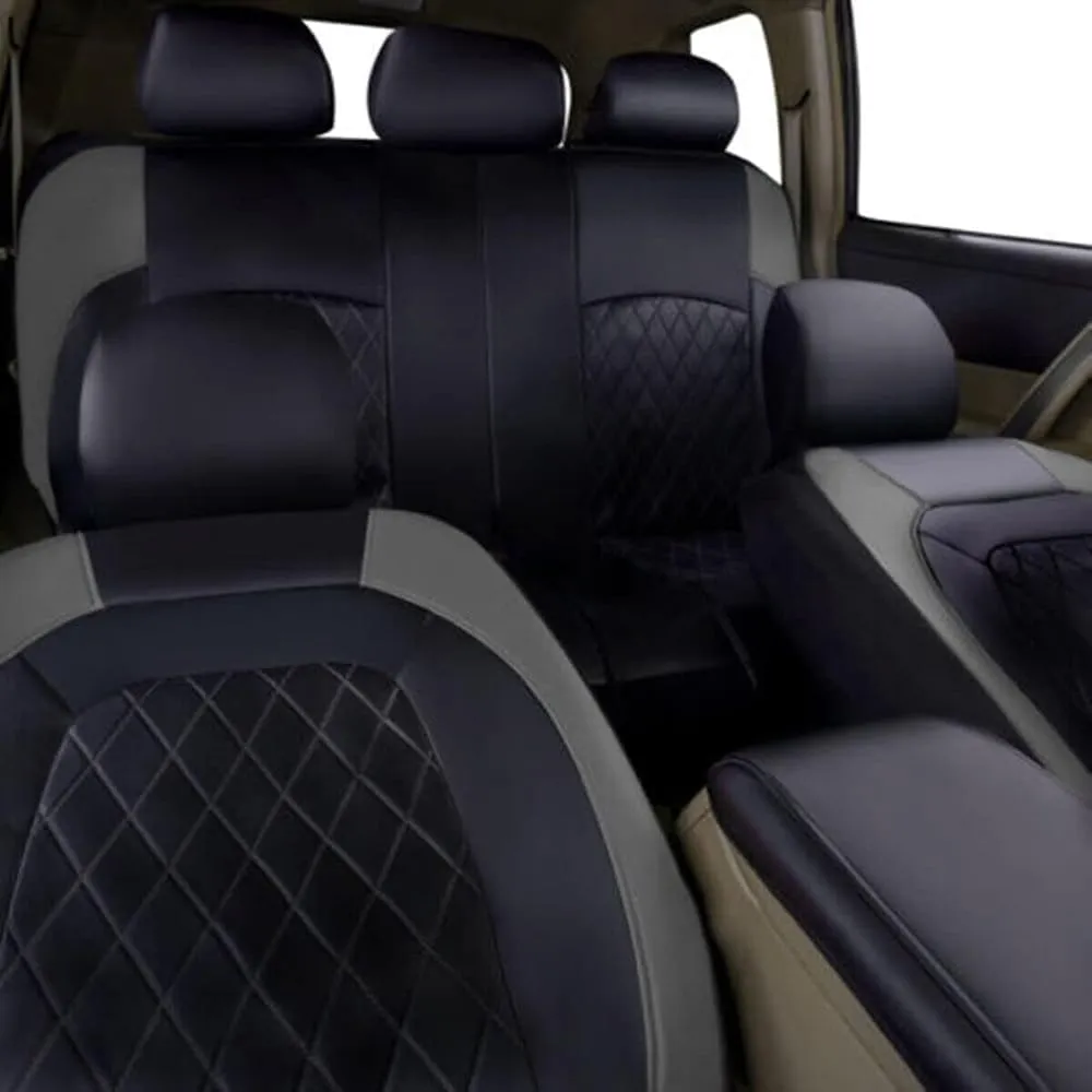 Car Seat Cover Sets for Ford Escape 2008-2022,Front Rear Covers Protector Waterproof Breathable Comfortable Full Surround Kit Airbag Compatible Accessories,Grey