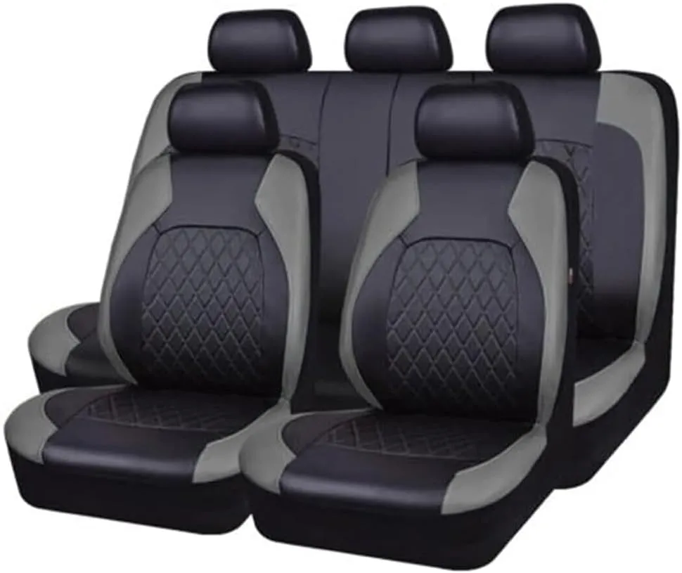 Car Seat Cover Sets for Ford Escape 2008-2022,Front Rear Covers Protector Waterproof Breathable Comfortable Full Surround Kit Airbag Compatible Accessories,Grey