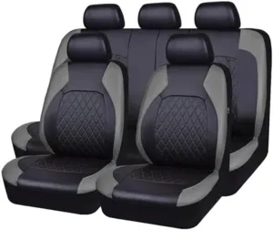 Car Seat Cover Sets for Ford Escape 2008-2022,Front Rear Covers Protector Waterproof Breathable Comfortable Full Surround Kit Airbag Compatible Accessories,Grey