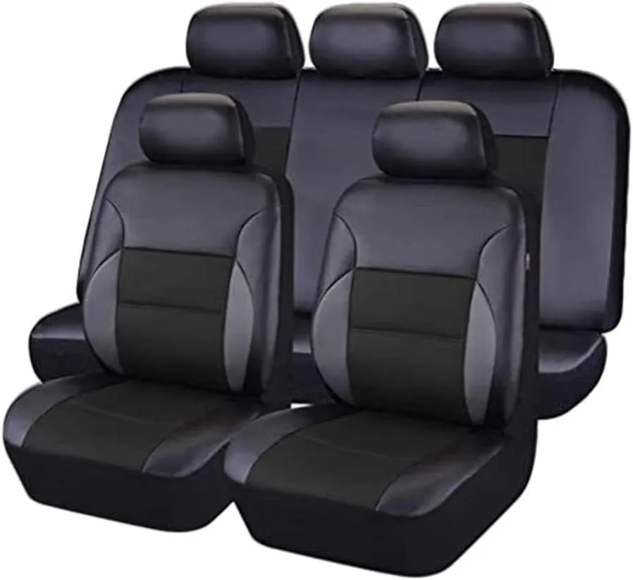 Car Seat Cover Sets for Holden Statesman,Front Rear Covers Protector Waterproof Breathable Comfortable Full Surround Kit Airbag Compatible Accessories,Black