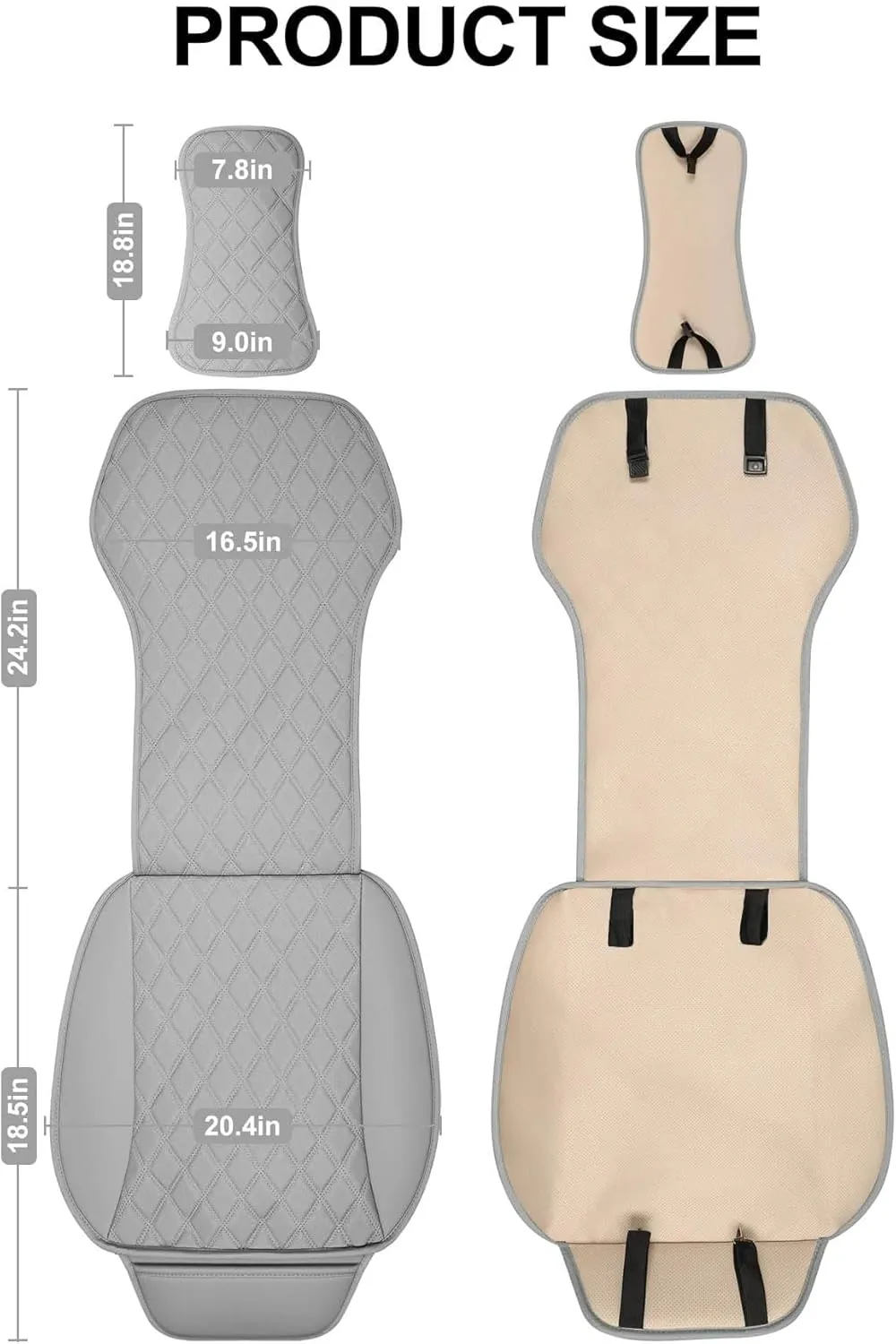 Car Seat Cover Sets for Holden Statesman,Front Rear Covers Protector Waterproof Breathable Comfortable Full Surround Kit Airbag Compatible Accessories,Grey-A
