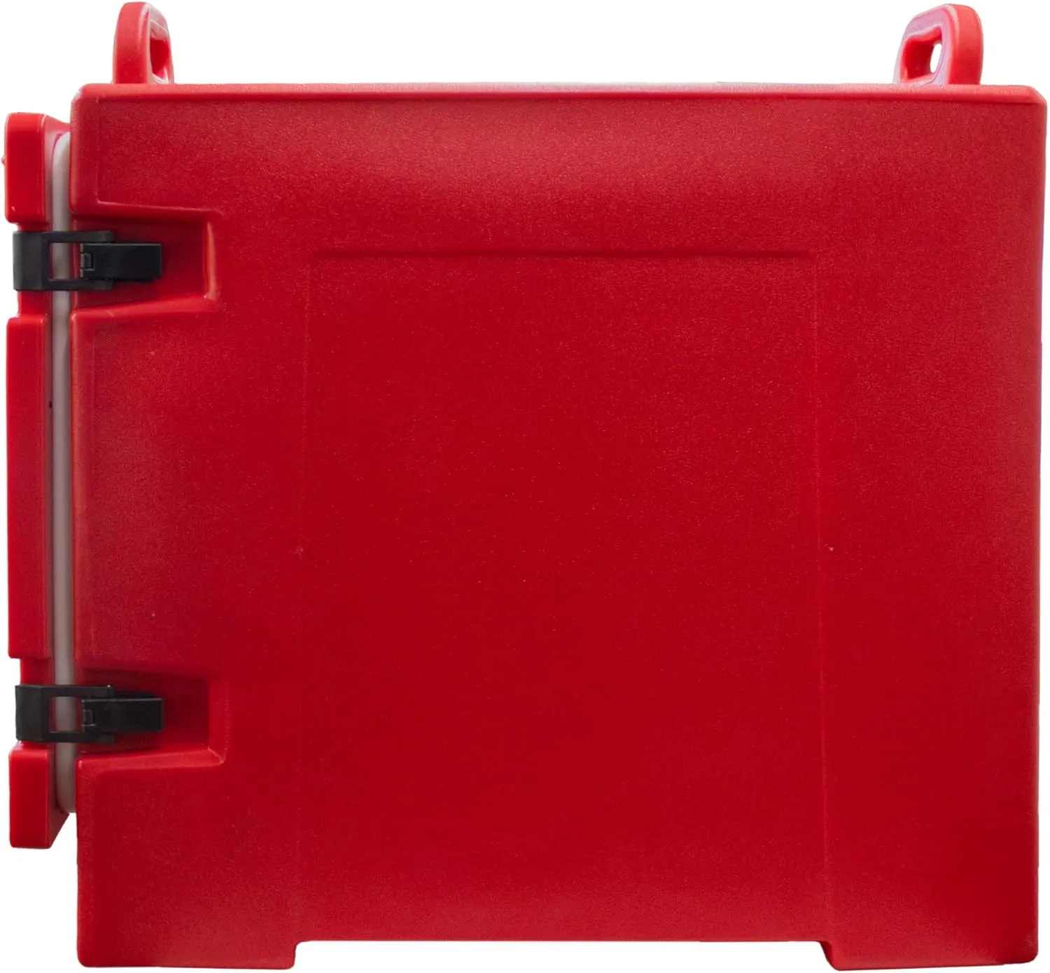 Carlisle FoodService Products Insulated Food Pan Carrier, Holds 5 Full or 10 Half 2.5" Pans (Sold Separately), Front-Loading Cateraide with Handles, Rugged PE Shell with PU Insulation, Red