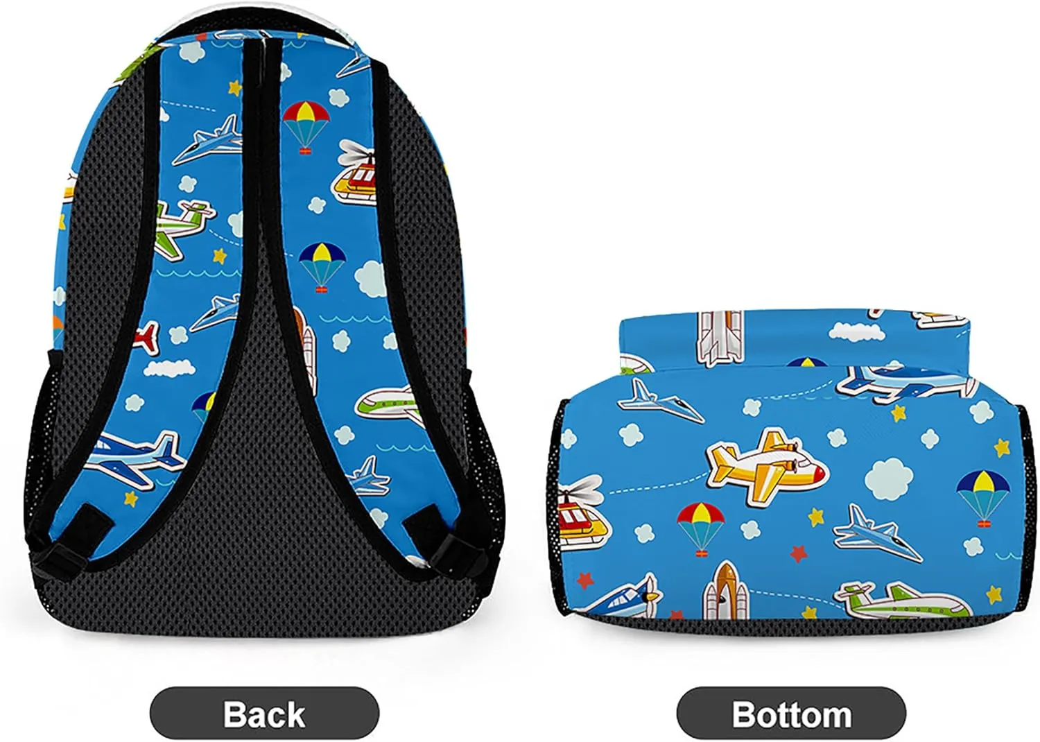 Cartoon Planes Backpack, Casual Lightweight Laptop Bag, Classic Shoulders Backpack Cool Daypack with Multiple Pockets(Cool Planes)