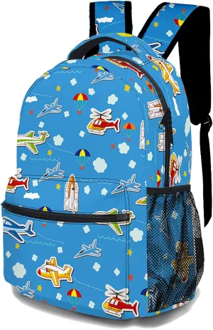 Cartoon Planes Backpack, Casual Lightweight Laptop Bag, Classic Shoulders Backpack Cool Daypack with Multiple Pockets(Cool Planes)