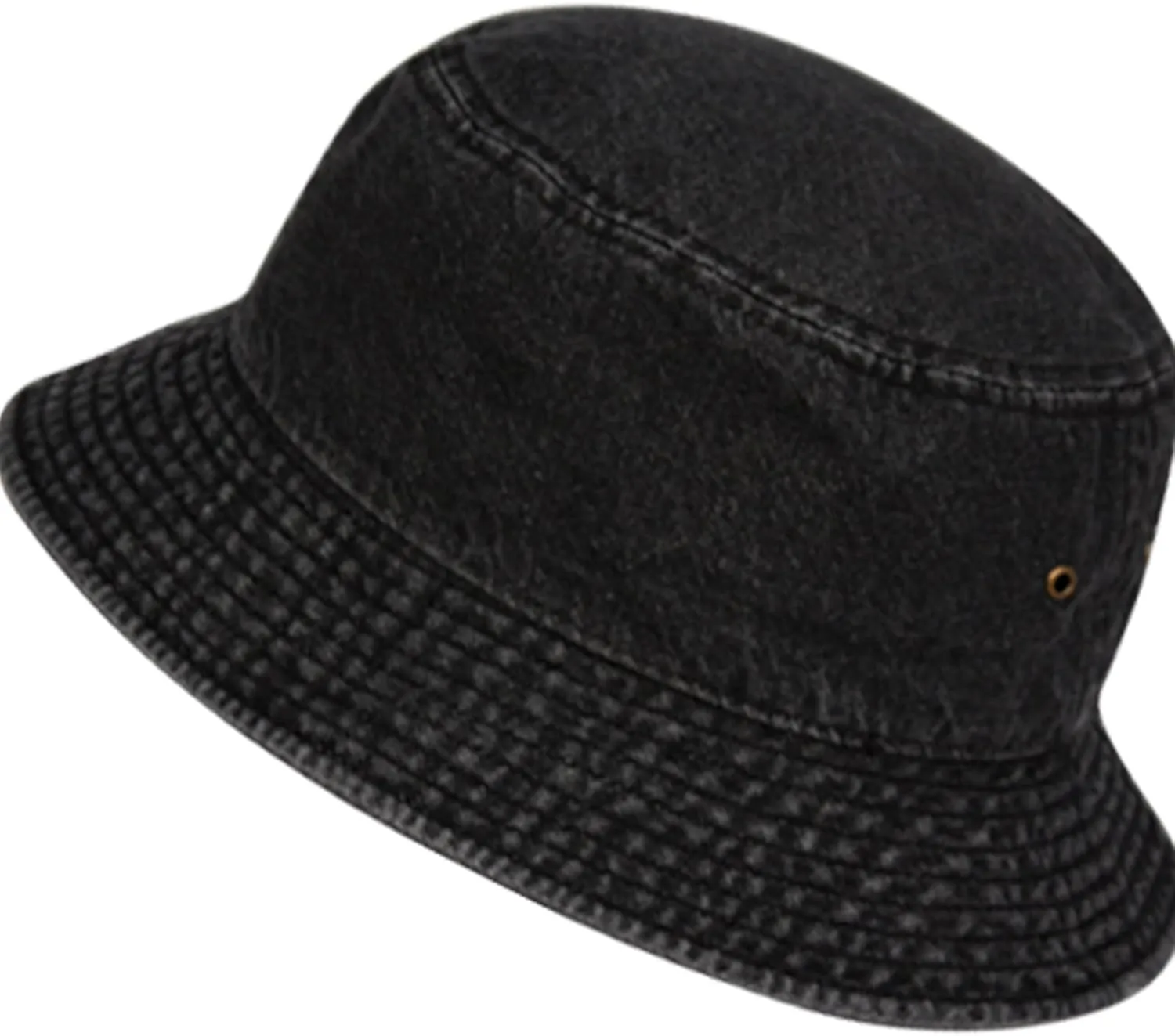 Casual Denim Jean Summer Bucket Hat, 100% Cotton Packable Sun Protection, Unisex