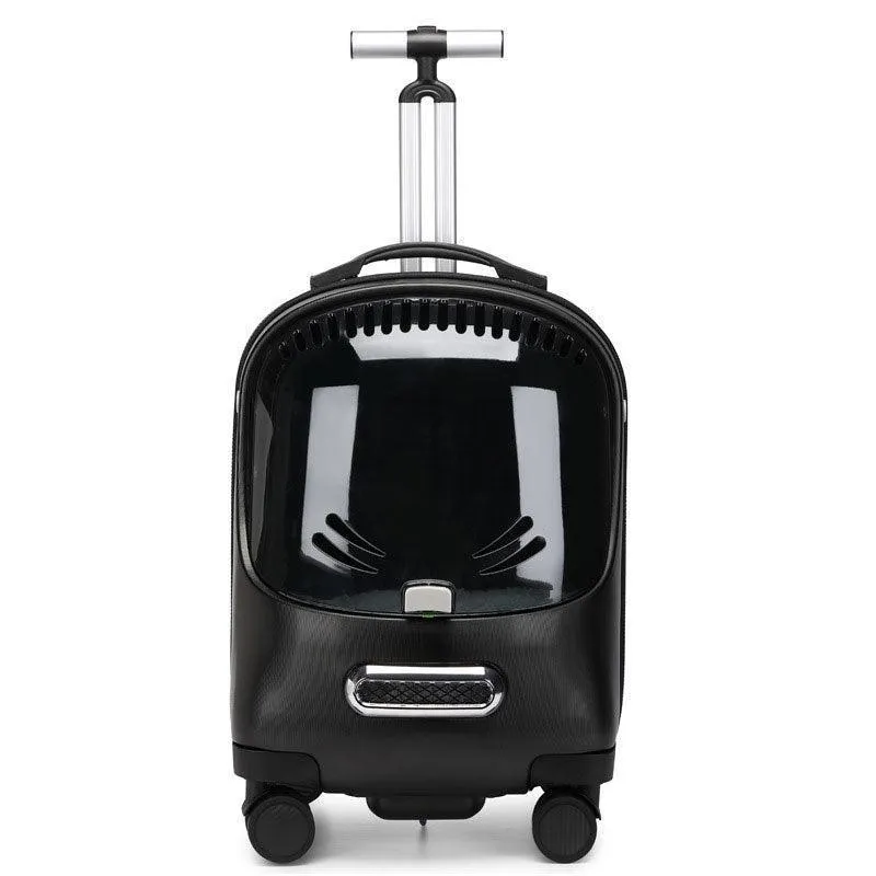 Cat Carrier Bag On Wheels Trolley 3 Color Rolling Backpack