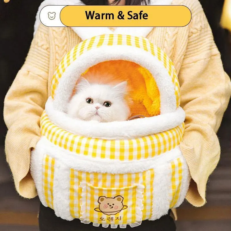 Cat Warm Bag Soft 2 Color Backpack Cat Carrier Front Pack