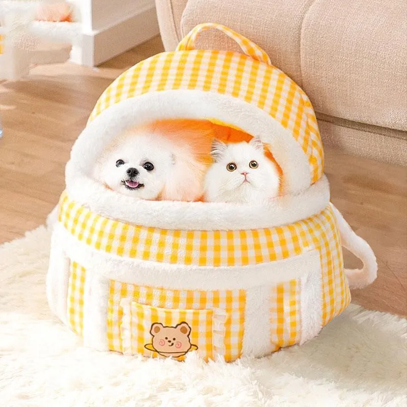 Cat Warm Bag Soft 2 Color Backpack Cat Carrier Front Pack