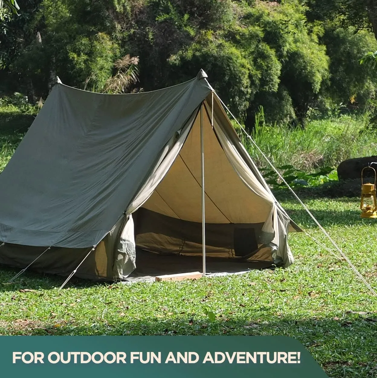 CCS Waterproof Iron Horse Canvas Tarp – Heavy Duty Silicone-Treated Polyester Tarpaulin with Rustproof Grommets for Awnings, Camping, Construction, Equipment Cover & Outdoor Use (Tan, 5x7 Ft)