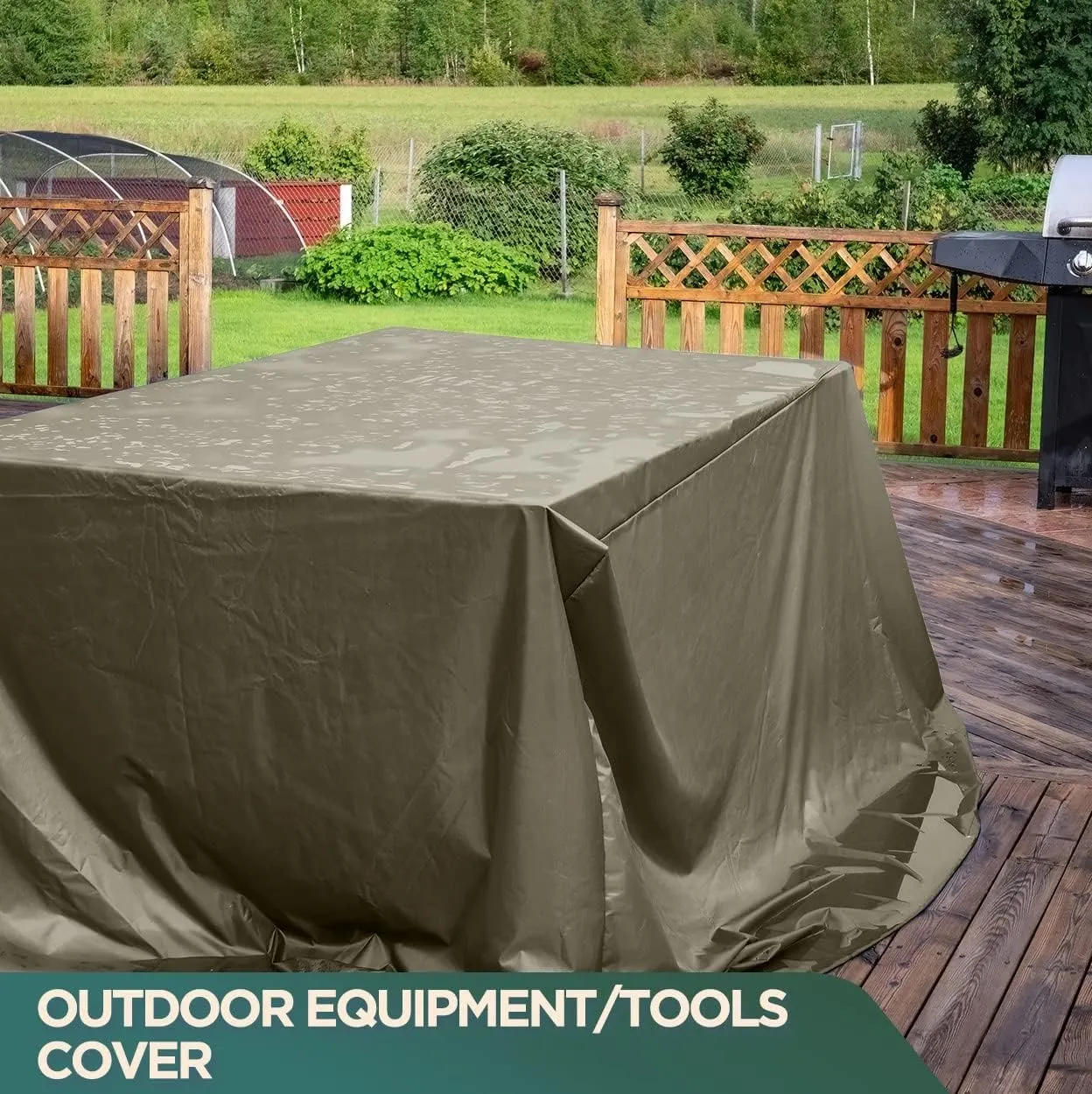 CCS Waterproof Iron Horse Canvas Tarp – Heavy Duty Silicone-Treated Polyester Tarpaulin with Rustproof Grommets for Awnings, Camping, Construction, Equipment Cover & Outdoor Use (Tan, 5x7 Ft)