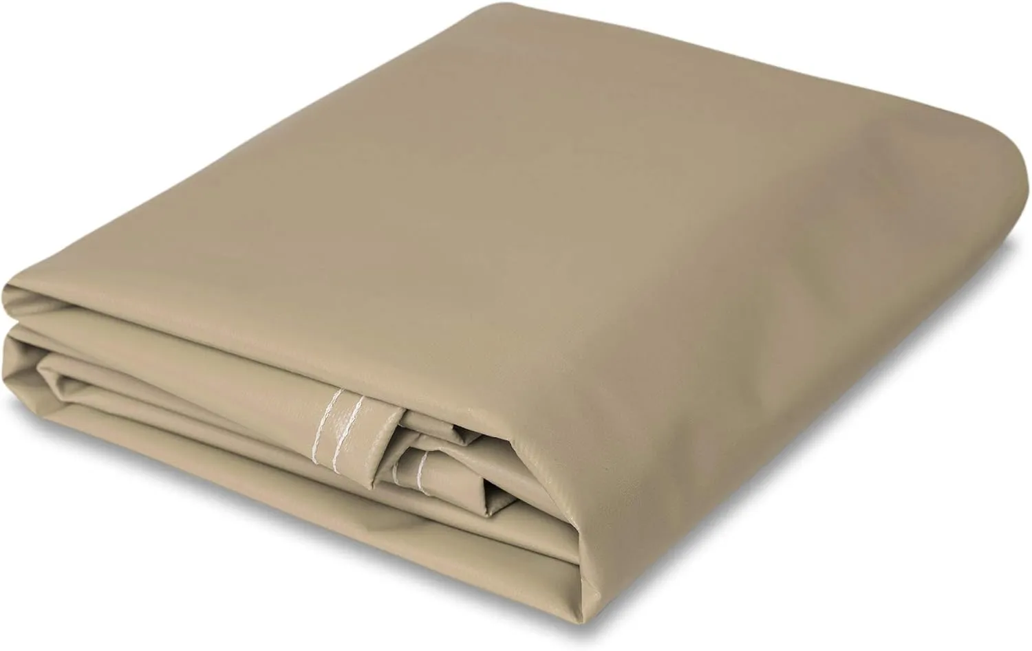 CCS Waterproof Vinyl Tarp – Heavy Duty Tarpaulin with Rustproof Grommets for Truck Cover, Construction, Farm Equipment & Outdoor Protection (Tan, 5x7 Ft)