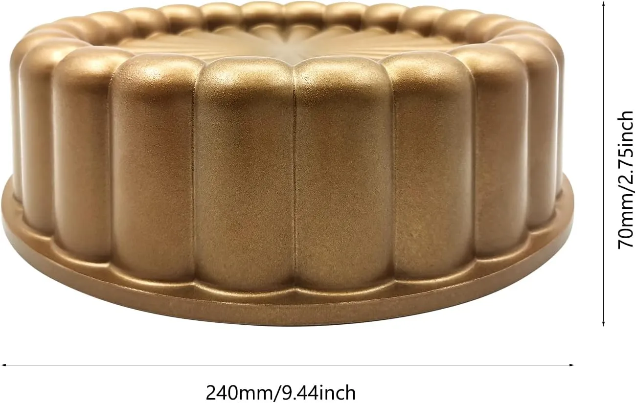Charlotte Cake Mold, 9 Inch Cake Pan Aluminium Kitchen Accessories Decoration Christmas Wedding Valentine’s 3D Charlotte Cake Pan (Flower Shape)