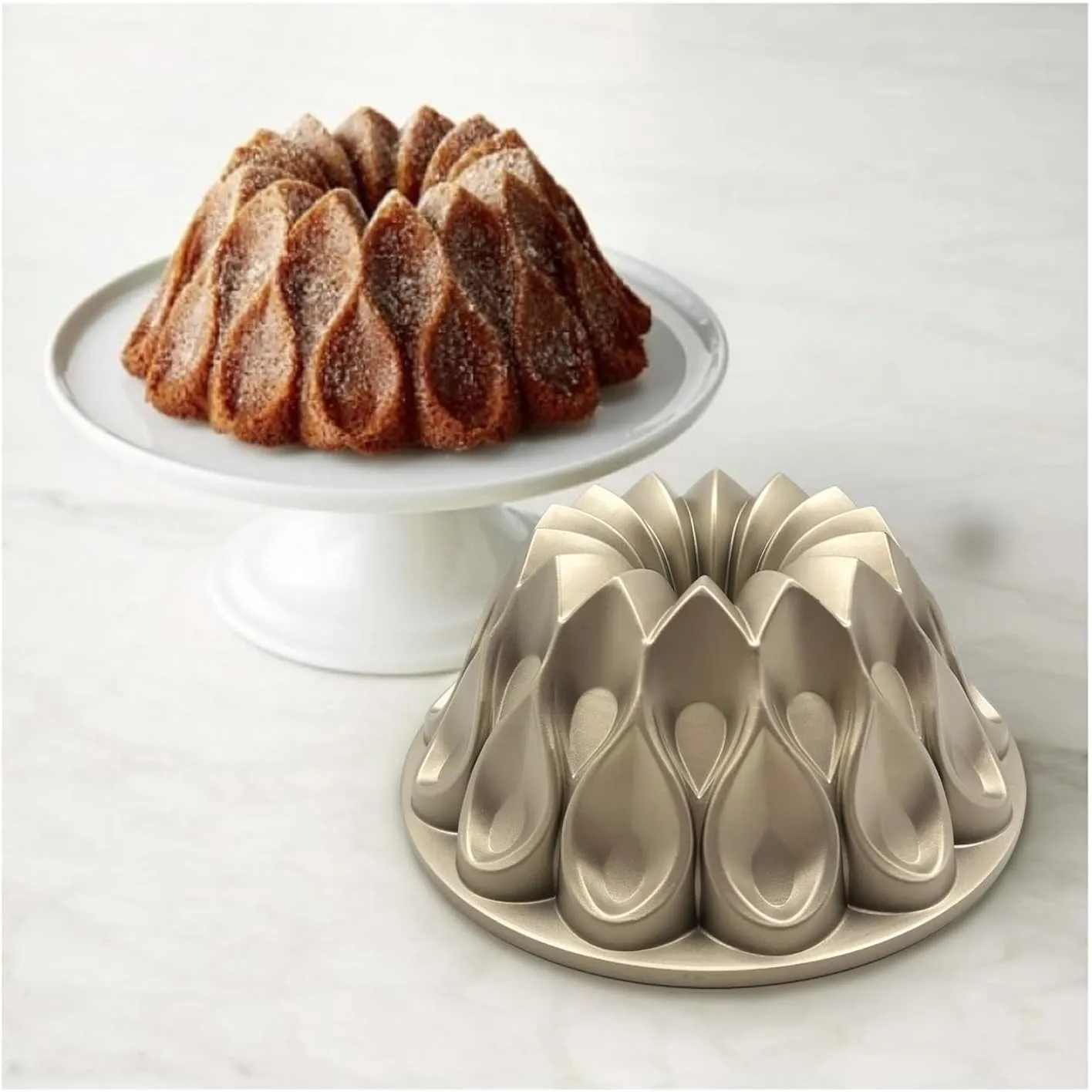 Charlotte Cake Mold Aluminium Kitchen Accessories Decoration Round Christmas Wedding Family 3D Charlotte Cake Pan (Crown shape)