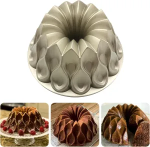 Charlotte Cake Mold Aluminium Kitchen Accessories Decoration Round Christmas Wedding Family 3D Charlotte Cake Pan (Crown shape)