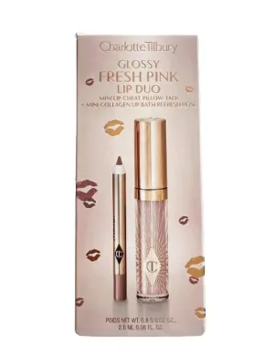 CHARLOTTE TILBURY Duo | Fresh Pink Mini - Lip Cheat Pillow Talk & Collegen Bath Rose