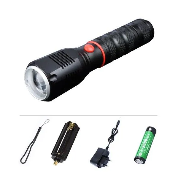 Chenglnn led Flashlight 3 Modes Zoomable Q5 Flash lights torches Lamp Torch Rechargeable 3* AAA 18650 Battery lanterna Low price