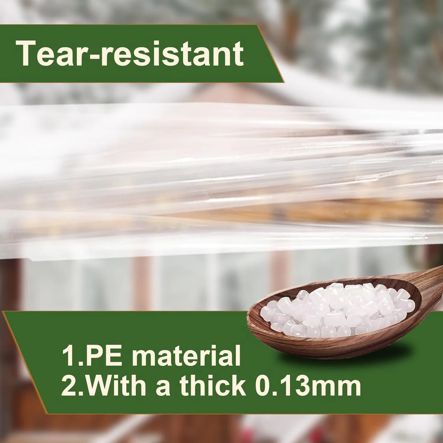Clear Tarp - Waterproof - Small 6x8ft for Garden, Tarpaulin Transparent with Grommets of Plant/Pool Outdoor Rain Plastic Tarps, Chicken Coop Cover/Dog Kennel Roof Canopy