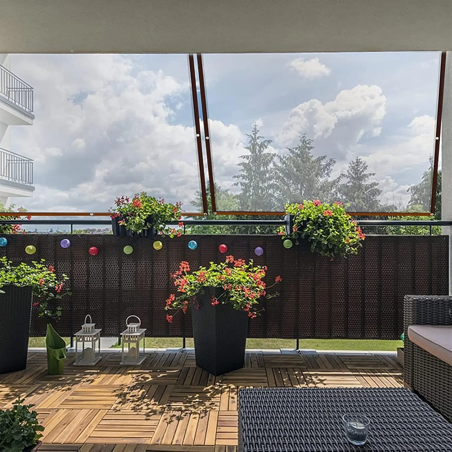 Clear Tarps Heavy Duty - Transparent Plastic Tarpaulin Outdoor - Flower Plant Sheet Covers - Strengthen Windproof Cover, Easy To Attach, For Winter Plants Garden Furniture 7 X 10 Ft / 20 × 26 Ft