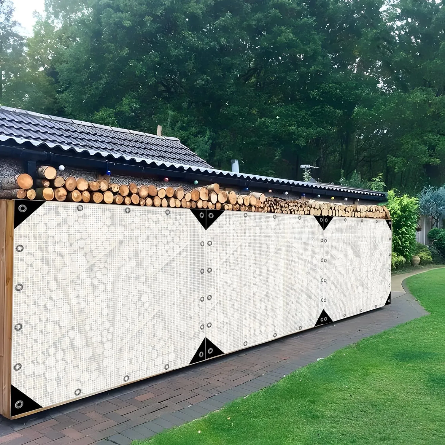 Clear White Tarp Heavy Duty Waterproof 6x8 Ft Clear Greenhouse Tarps with Grommets,10mil Poly Garden Cover UV Resistant for Patio Greenhouse Outdoor