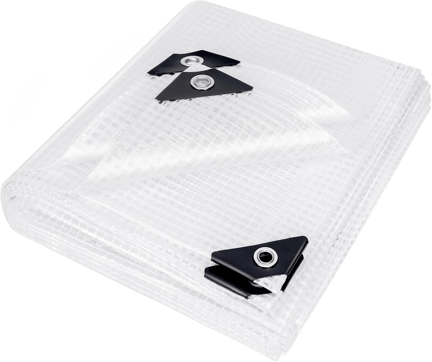 Clear White Tarp Heavy Duty Waterproof 6x8 Ft Clear Greenhouse Tarps with Grommets,10mil Poly Garden Cover UV Resistant for Patio Greenhouse Outdoor