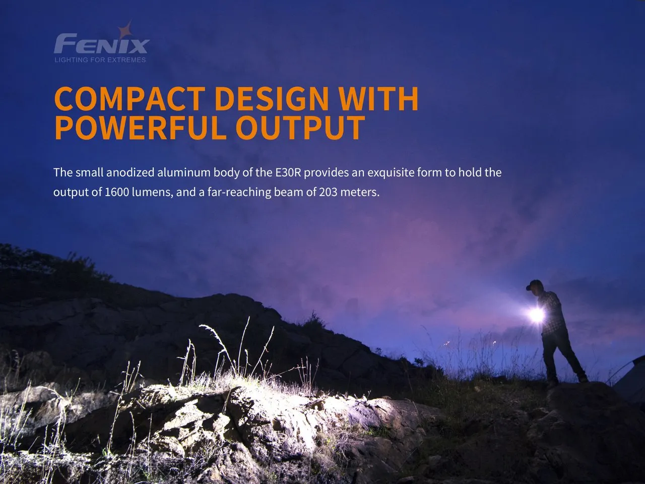 [CLEARANCE] Fenix E30R Luminus SST40 LED Flashlight 1600 Lumens