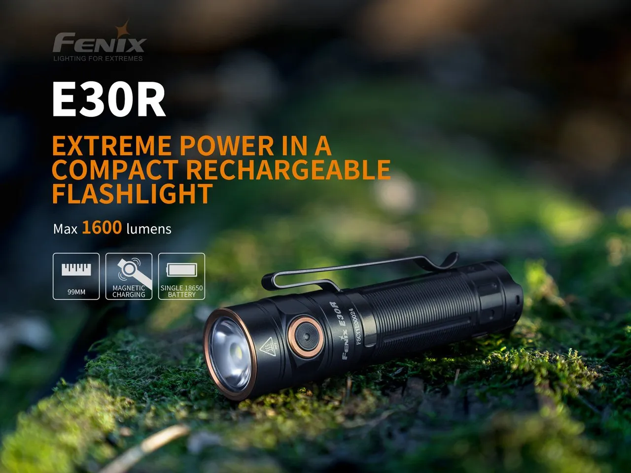 [CLEARANCE] Fenix E30R Luminus SST40 LED Flashlight 1600 Lumens