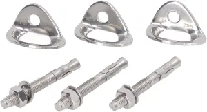 Climbing Bolt Hanger, Stainless Steel Rock Climbing Anchors Anchor Belay Rescue Device Mountaineering Kit for Rock Climbing and Home Gyms, Hammocks