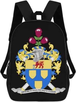 Coat of Arms of The Bureau of Heraldry Casual Travel Backpack 17 Inch Large Shoulders Daypack Large Capacity Laptop Bag for Men Women