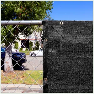 ColourTree 8' x 4' Black Shade Cloth Tarp with Grommets - 90% Sunblock, Durable Net Mesh Fabric for Dog Kennel, Plant Cover, Patio, Chicken Coop & Pet Playpen Roof (We Make Custom Size)