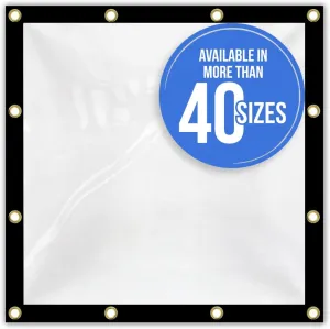 Covers & all Clear Tarps Made of Waterproof & Tear Resistant Vinyl Coated PVC Material, 18 oz, 560 GSM 20 mil Tarpaulin (4' H x 6' W Feet)