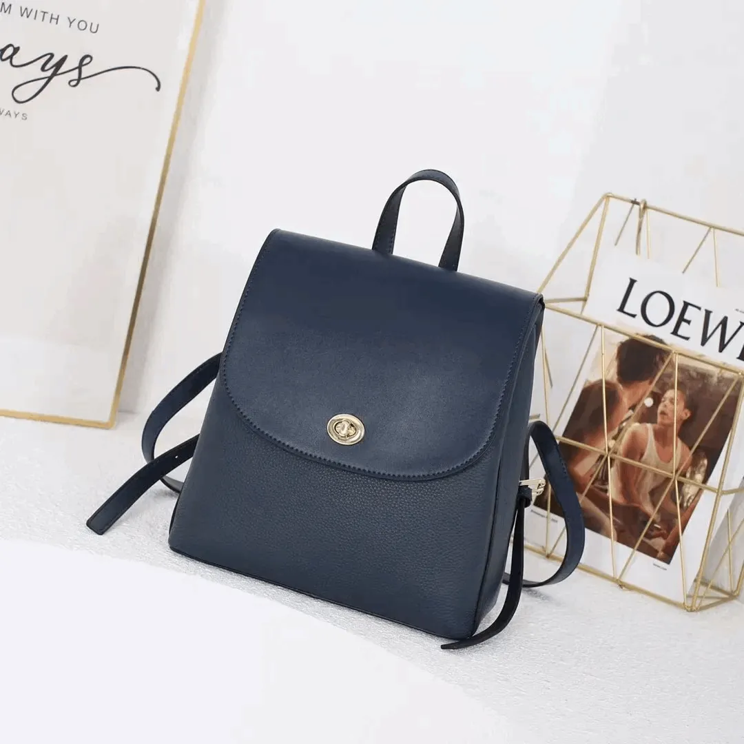 Cowhide Backpack – Multi-Purpose Large Capacity Women's Bag