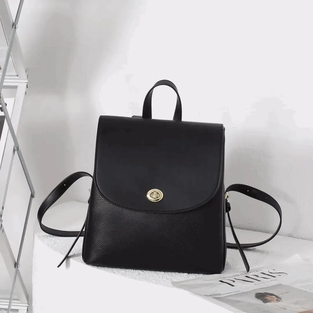 Cowhide Backpack – Multi-Purpose Large Capacity Women's Bag