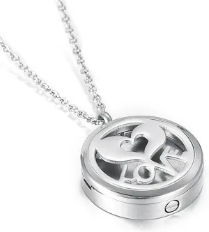 Cremation Jewelry Life of Tree Diffuser Locket Necklace Women Men Stainless Steel Cremation Jewelry Pendant Necklace for Ashes-14
