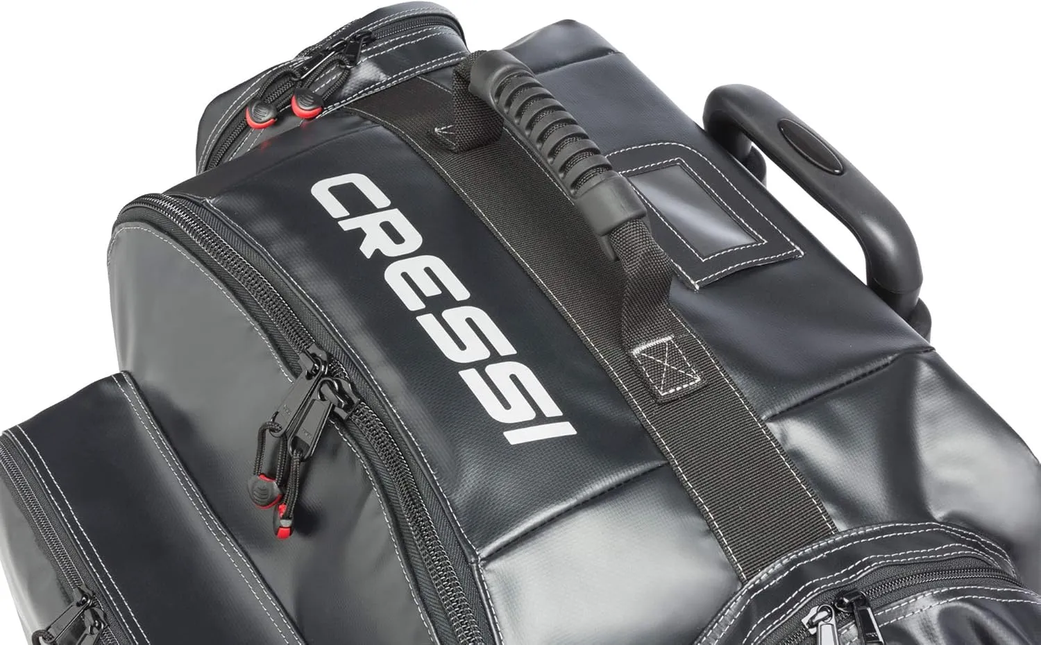 Cressi Strong Large Capacity Roller Luggage Bag 115L with Backpack Straps - Moby 5 designed in Italy
