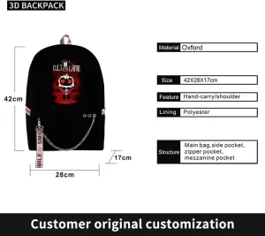 Cult Of The Lamb Merch Women Men Multipurpose Bag Cosplay Backpack Casual Fashion Daypack (Suit 2)