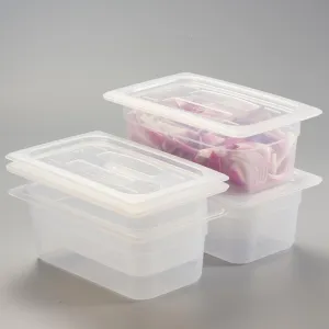 CURTA 6-Pack 4" Deep 1/4 Size Food Pans with Drop-On Lids – NSF Commercial-Grade Translucent Polypropylene, Stackable Freezer-safe Storage for Restaurants, Catering & Buffets