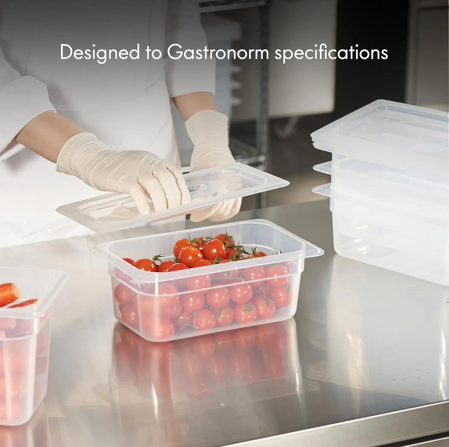 CURTA 6-Pack 4" Deep 1/4 Size Food Pans with Drop-On Lids – NSF Commercial-Grade Translucent Polypropylene, Stackable Freezer-safe Storage for Restaurants, Catering & Buffets